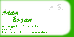 adam bojan business card